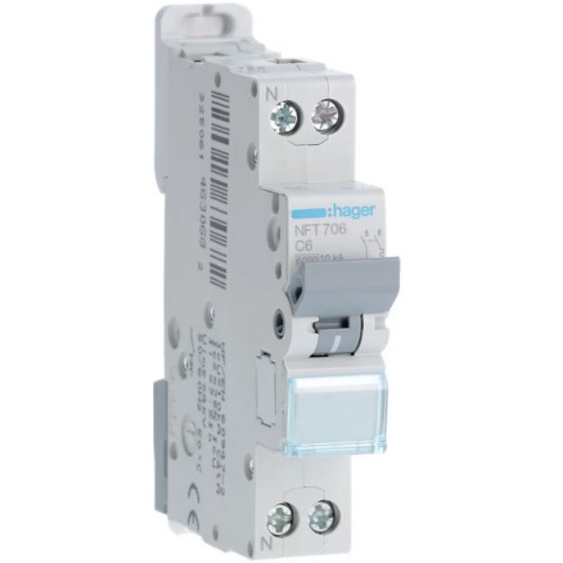 Imagem de DISJUNTOR 1P+N 6/10kA 6A