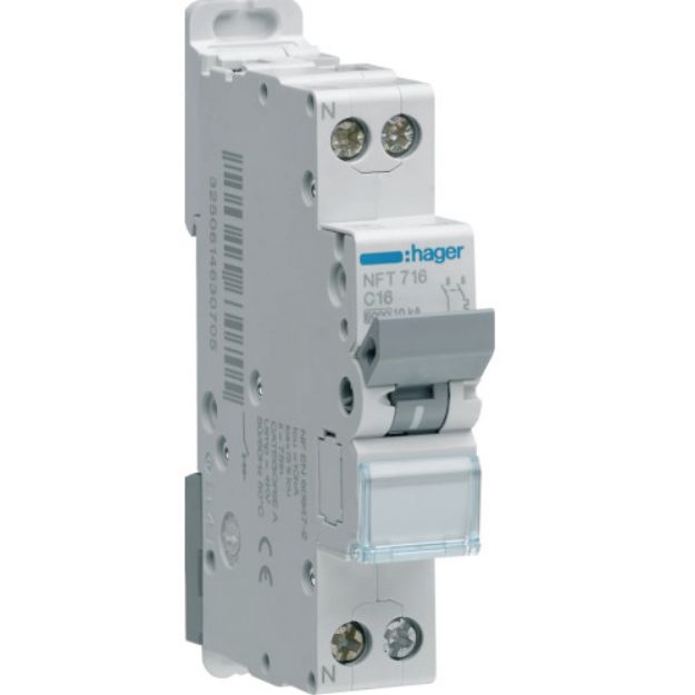 Imagem de DISJUNTOR 6/10kA 1P+N 16A